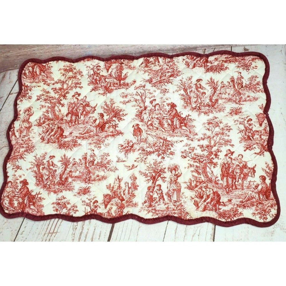 1 Waverly French Country Life Garnet & Cream Table Mat